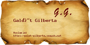 Galát Gilberta névjegykártya